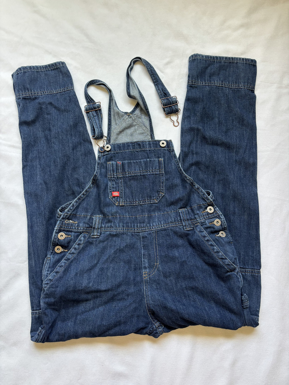 Dickies dark wash overalls size xs